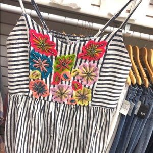 Boutique embroidered tank top